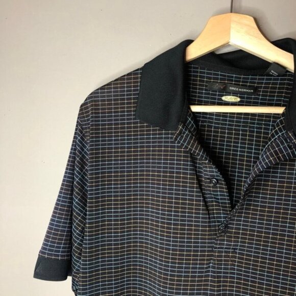 Greg Norman golf black brown shirt polo medium - Picture 3 of 9